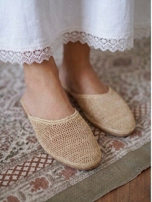 Mules rafia natural Teja