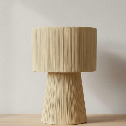 Lámpara mesa Rafia natural
