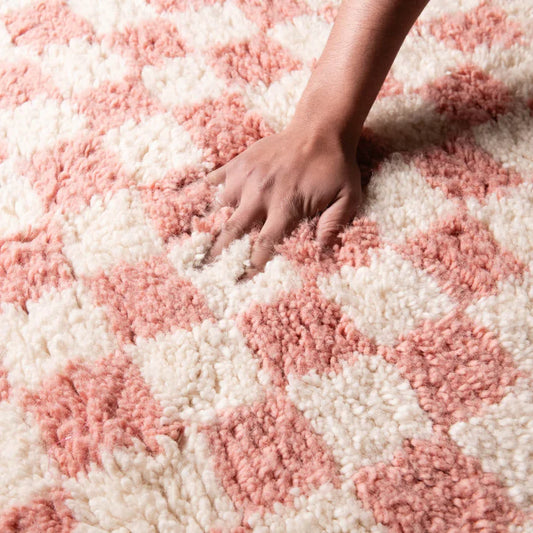 Alfombra Ajedrez Rosa