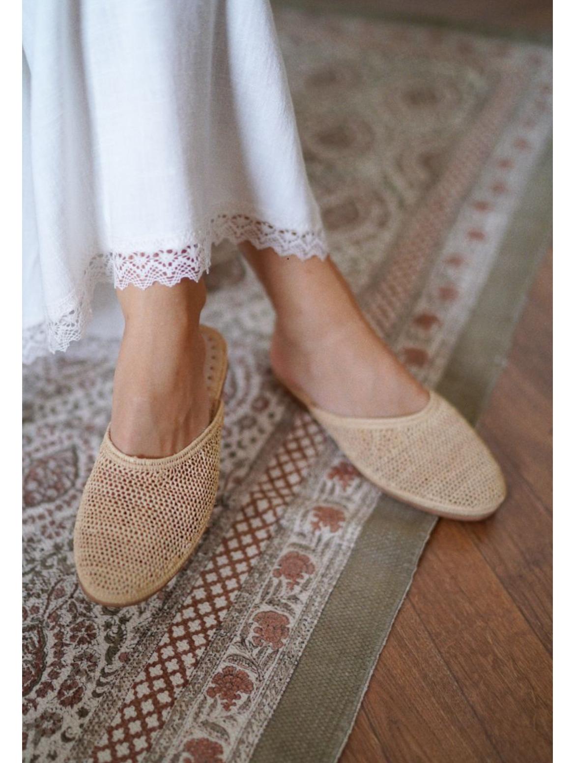 Mules rafia natural Teja