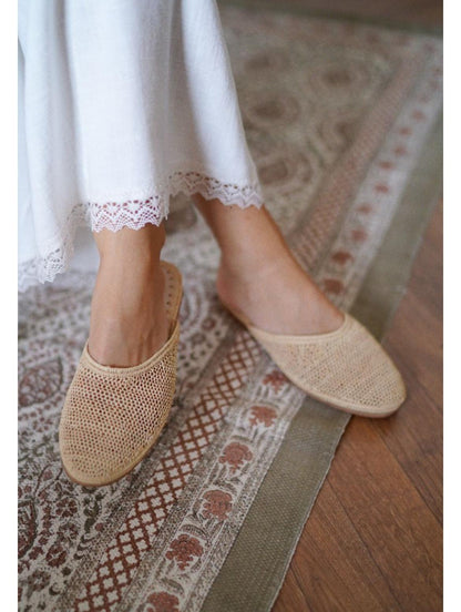 Mules rafia natural Teja