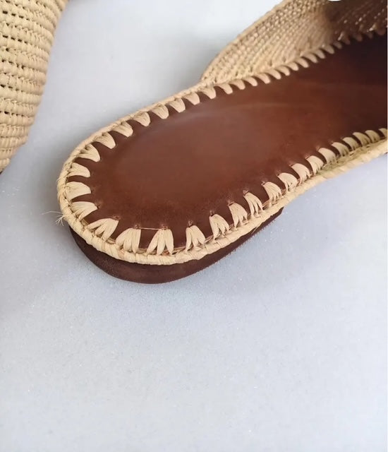 Mules Rafia color Natural