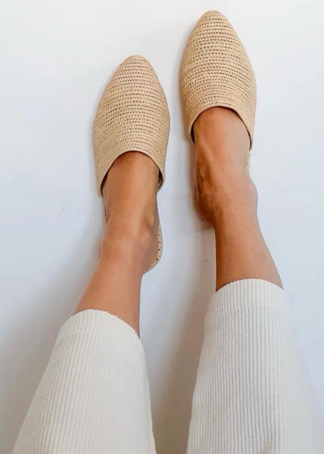 Mules Rafia color Natural