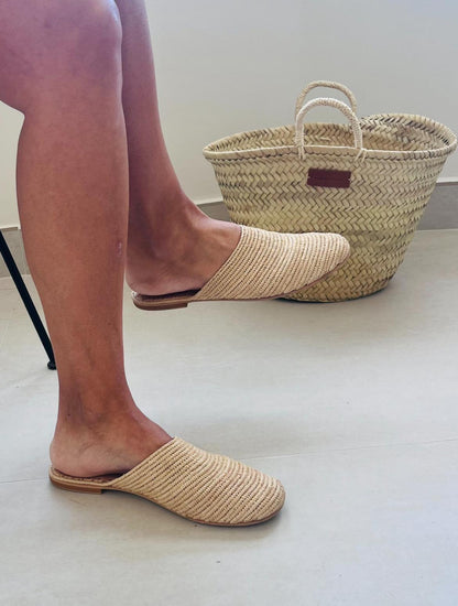 Mules Rafia color Natural